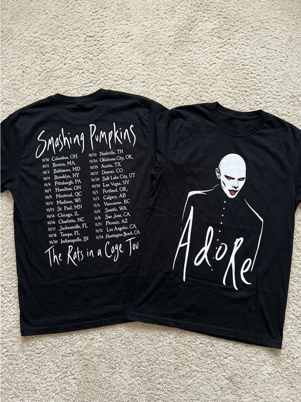 The Smashing Pumpkins Rats in a Cage North American Adore T-shirt Reprint